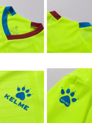 Детская футбольная форма KELME Short-Sleeved Football Suit (Neon/Dark Blue)