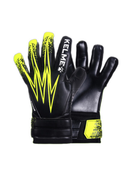 Вратарские перчатки KELME Training Level Goalkeeper Gloves (Black/Light Green)