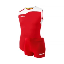 Форма волейб. жен. MIKASA MT377-02-2XL, р. 2XL, 90% полиэстер, 10% эластан, красно-желтый