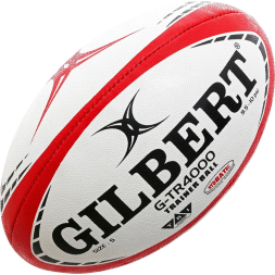 Мяч для регби GILBERT G-TR4000, 42097805, р 5, резина, ручная сшивка, бело-красно-черный