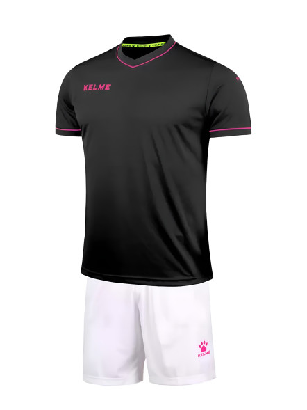 Футбольная форма KELME Short Sleeve Football Uniform (Black/White)