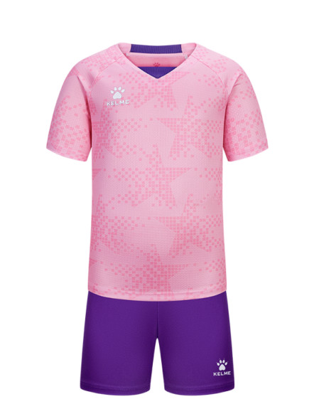 Детская футбольная форма KELME Football Uniform Set Pink