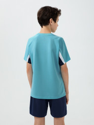 Детская футбольная форма KELME Short-Sleeved Football Suit (Light Blue/Dark Blue)