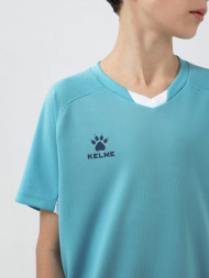 Детская футбольная форма KELME Short-Sleeved Football Suit (Light Blue/Dark Blue)
