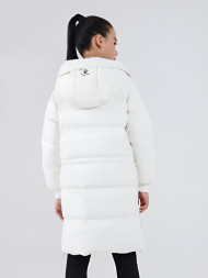 Детский пуховик KELME Girl's Mid-Length Down Jacket White