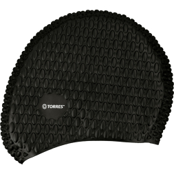 Шапочка для плавания TORRES Bobbles, SW-12204BK, черный, силикон