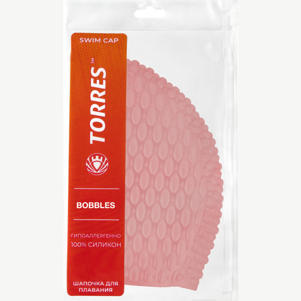 Шапочка для плавания TORRES Bobbles, SW-12204BK, черный, силикон