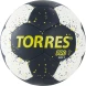 Мяч ганд. TORRES PRO, H32163, р.3, ПУ, 4 подкл. слоя, гибрид. сшивка, черно-бел-желт