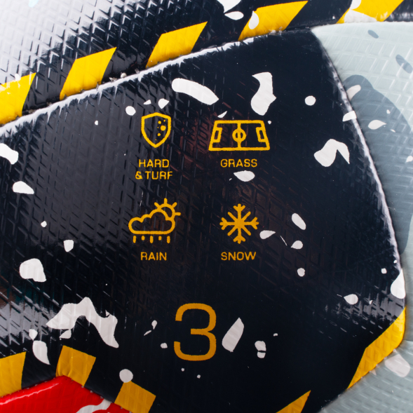 Мяч футб. TORRES Junior-3 Super, F323303, р.3,ПУ,4 сл, 12 п,гибрид.сш, крас-чёрн-сер