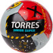 Мяч футб. TORRES Junior-3 Super, F323303, р.3,ПУ,4 сл, 12 п,гибрид.сш, крас-чёрн-сер