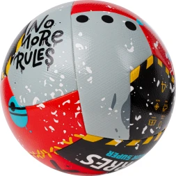 Мяч футб. TORRES Junior-3 Super, F323303, р.3,ПУ,4 сл, 12 п,гибрид.сш, крас-чёрн-сер