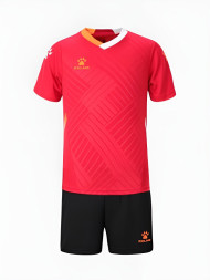 Детская футбольная форма KELME Short-Sleeved Football Suit (Red/Black)