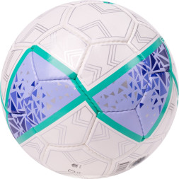 Мяч футзал. TORRES Futsal Training, FS323674, р.4,32 пан. ПУ, 4 подкл. слоя, ручн.сш,бело-фиолет-зел