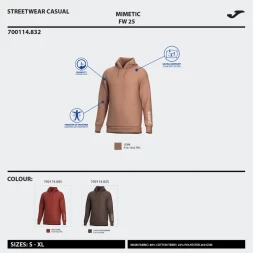 SUDADERA CON CAPUCHA UNIVERSITY MARRÓN