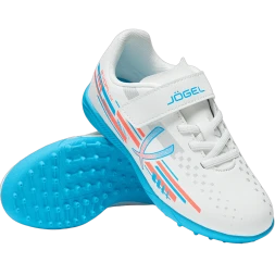 Бутсы многошиповые JOGEL Evofly TF Talant White/blue, детский