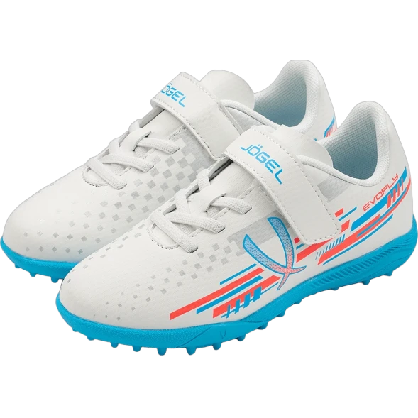 Бутсы многошиповые JOGEL Evofly TF Talant White/blue, детский