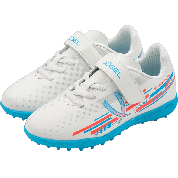 Бутсы многошиповые JOGEL Evofly TF Talant White/blue, детский