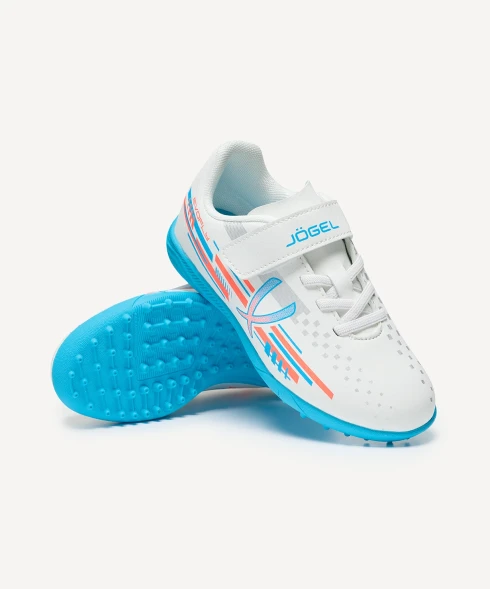 Бутсы многошиповые JOGEL Evofly TF Talant White/blue, детский