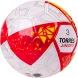 Мяч футб. TORRES Junior-3, F323803, р.3,глянц.ПУ, 4 сл, 32 п,руч.сш,бел-крас-жел