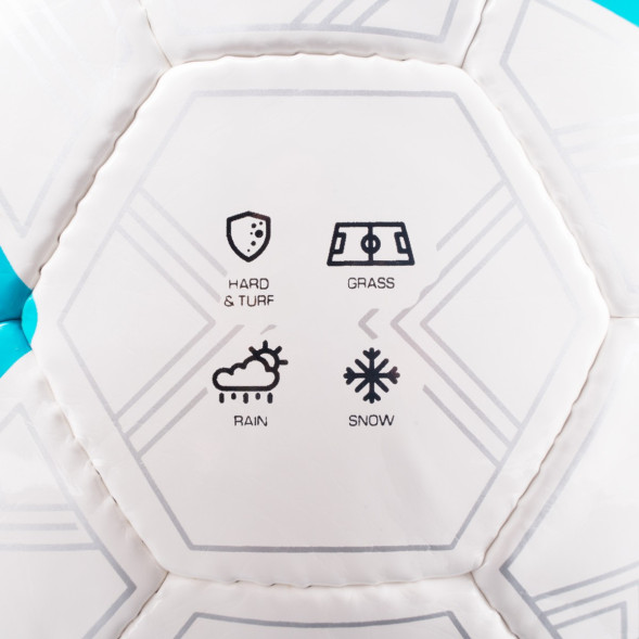 Мяч футб. TORRES Junior-3, F323803, р.3,глянц.ПУ, 4 сл, 32 п,руч.сш,бел-крас-жел