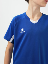 Детская футбольная форма KELME Short-Sleeved Football Suit (Blue/Dark Blue)