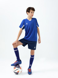 Детская футбольная форма KELME Short-Sleeved Football Suit (Blue/Dark Blue)
