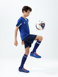 Детская футбольная форма KELME Short-Sleeved Football Suit (Blue/Dark Blue)