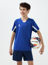 Детская футбольная форма KELME Short-Sleeved Football Suit (Blue/Dark Blue)