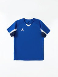 Детская футбольная форма KELME Short-Sleeved Football Suit (Blue/Dark Blue)