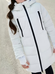 Детский пуховик KELME Girl's Mid-Length Down Jacket White