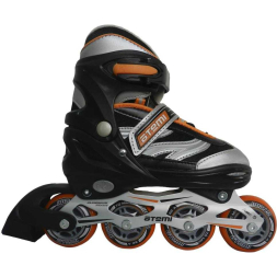 Раздвижные роликовые коньки для детей оранж/черн/сер, Alu, Abec5, 27-30 (пакет), AJIS-04 Boy comp-5