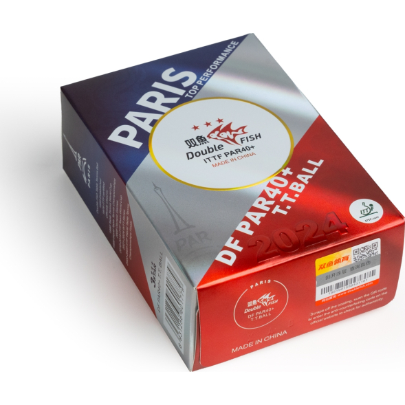 СЦ*Мяч для наст  тенниса DOUBLE FISH PARIS 2024 Olympic Games 3***,PAR40+, ITTF Appr,ABS,уп 6 шт