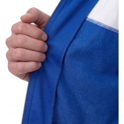 Костюм спорт. муж. с капюш. MIKASA MT550/151-0100-S, р. S, 100% полиэстер, сине-белый