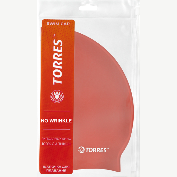 Шапочка для плавания TORRES No Wrinkle, SW-12203BK, черный, силикон