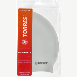 Шапочка для плавания TORRES No Wrinkle, SW-12203BK, черный, силикон