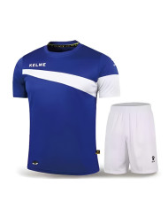 Детская футбольная форма KELME Short Sleeve Football Kid Set (Blue/White)