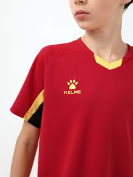 Детская футбольная форма KELME Short-Sleeved Football Suit (Red/Black)