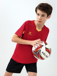 Детская футбольная форма KELME Short-Sleeved Football Suit (Red/Black)