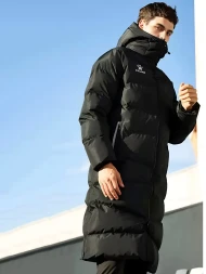 Пуховик KELME Adult Long Jacket (Black/White)
