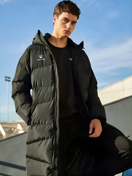 Пуховик KELME Adult Long Jacket (Black/White)