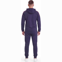 Костюм спорт. муж. с капюш. MIKASA MT550/701-078-3XL, р.3XL, 100% полиэстер, бело-черно-красный