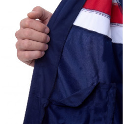 Костюм спорт. муж. с капюш. MIKASA MT550/701-078-3XL, р.3XL, 100% полиэстер, бело-черно-красный