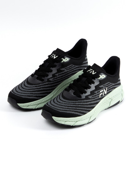 Кроссовки FN React (Black/Light Green)