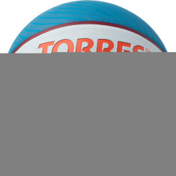 Мяч баск  TORRES Block, B023167, р 7, резина, нейлон  корд, бут  камера, светл-серо-сине-оранжевый