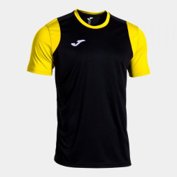 ФУТБОЛКА С КОРОТКИМ РУКАВОМ CANCHA ЧЕРНЫЙ ЖЕЛТЫЙ