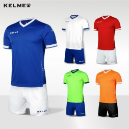 Форма футбольная KELME SHORTSLEEVE FOOT SET Бело-синий