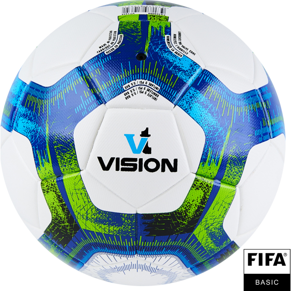 Мяч футзал. VISION Target, FS324094, FIFA Basic, р.4, 32 п. PU, 3 подкл.сл, термосшивка, бело-синий