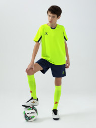 Детская футбольная форма KELME Short-Sleeved Football Suit (Neon/Dark Blue)