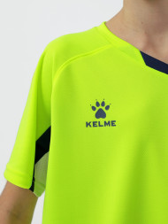 Детская футбольная форма KELME Short-Sleeved Football Suit (Neon/Dark Blue)