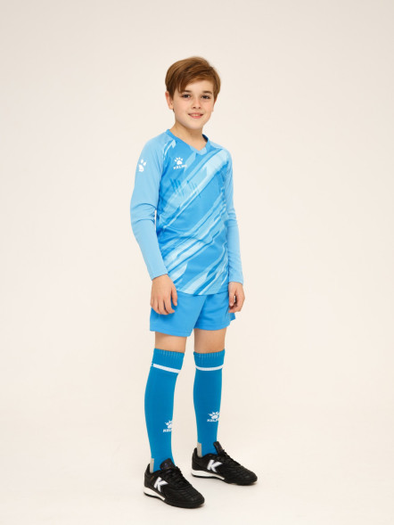 Детский комплект (лонгслив, шорты) KELME Long Sleeve Goalkeeper Suit Light Blue
